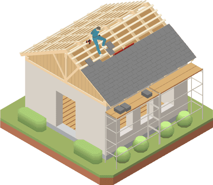 Roof of a house